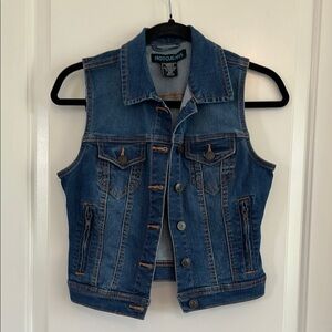 Moto Jeans sleeveless denim vest size small